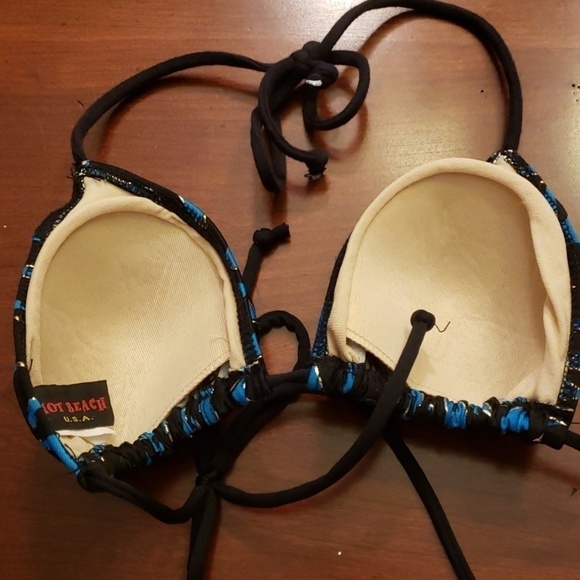 HOT Beach USA Triangle Bikini Top Small - Picture 2 of 8